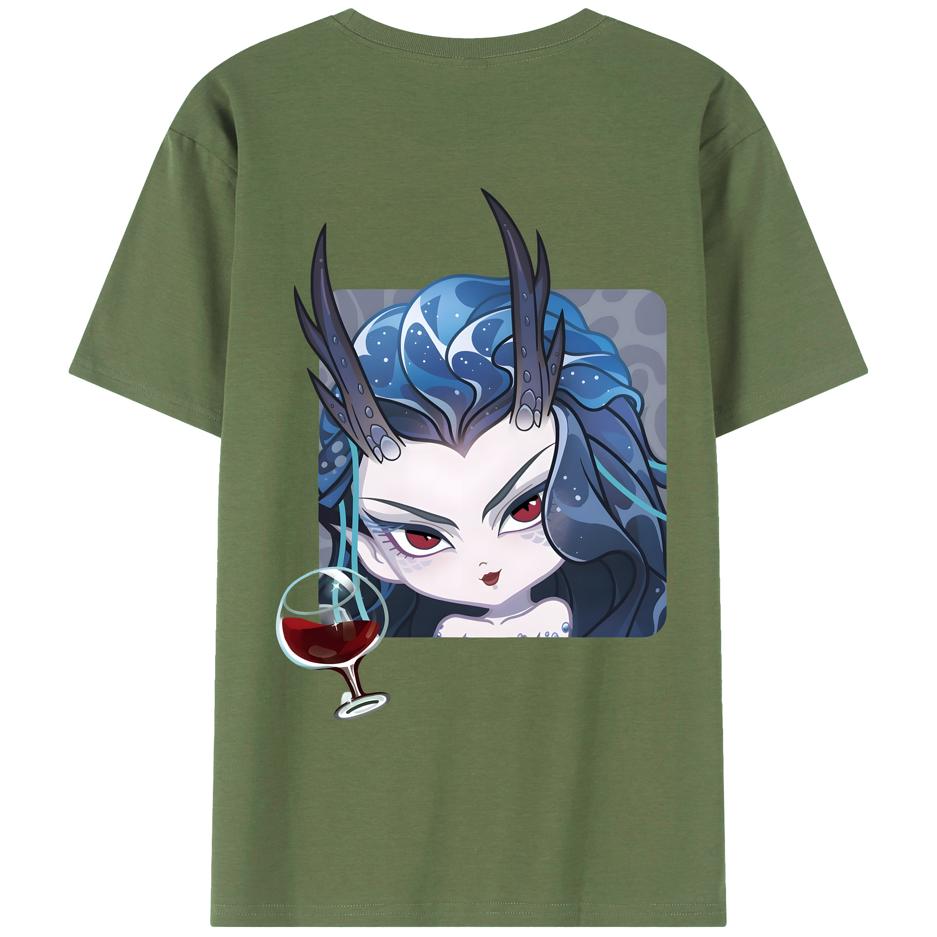 （画像用） Ne Zha 2 ナタ 魔童の大暴れ 綿100％ メンズ半袖Tシャツ（バックプリント） 通気性